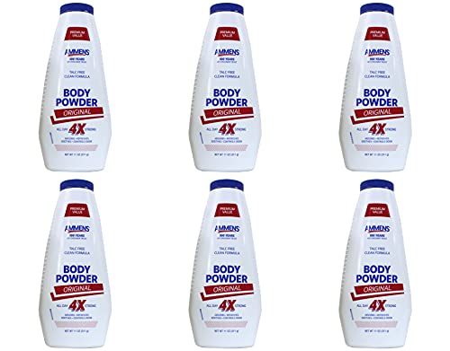 Image of Ammens Body Powder Original – Talc-Free Clean Formula, All-Day 4X Strong Protection, 11 oz (Pack of 6)