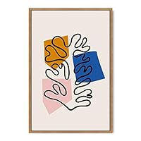 Framed Canvas Wall Art Illustration Canvas Prints Home Artwork Decoration for Living Room,Bedroom - 16x24 inches