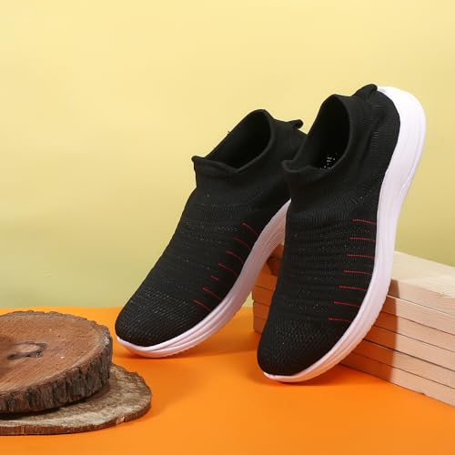 Image of XENIX Light Weight Breathable Knitted Men Socks /Slip-on Sports Shoes for Jogging & Cycling, Training |Premium Socks Sports Shoes|Eva Socks Knitted Running Shoes