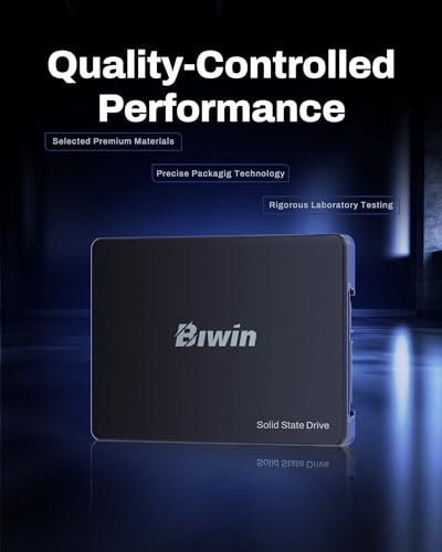 Image of Biwin M100 1TB SATA 3.0 2.5 inch SSD, 550MB /s Read, Reliable Internal Solid State Drive for Laptop, Desktop & All-in-One PC