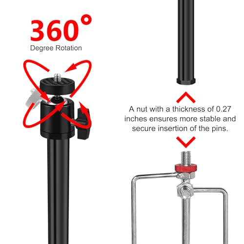 Support caméra de chasse acier inoxydable réglable 360° pour projecteur et piste lot de 2 - 5