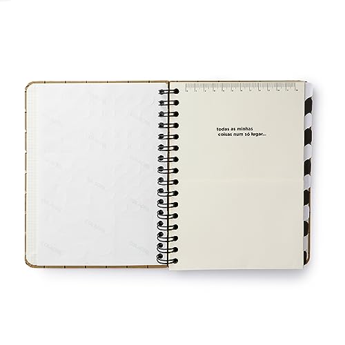 Planner Permanente Wire-O Kraft Semanal Notas A5 Linha E Ponto, Cicero