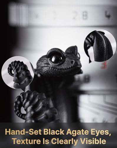 COPPERTIST.WU Knob Tail Gecko Ring Black Rings Lizard Gecko Rings Animal Jewelry Gift for Women Men Reptile Lovers4