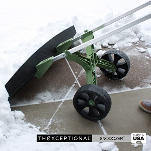 Easy DozeIt 42" SnoDozer UPower Grip Rolling Snow Shovel on Wheels