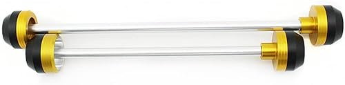 Miniatura 4 de Para Z900 Z900RS 2017-2022 Motocicleta Aluminio Delantero y Trasero Rueda Horquilla Eje Deslizadores Tapa Protector de Choque (Dorado)