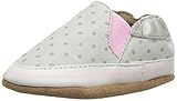 Robeez Girls' Dot Mania Crib Shoe, Dot Mania Metallic/Grey, 0-6 Months M US Infant