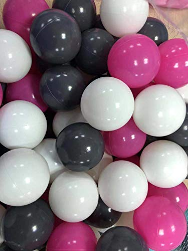 KNORRTOYS.COM 56757 Knorrtoys 56757-Bälleset ca. Ø6 cm-100 Creme/Grey/Rose Bälle, Cream