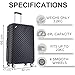FLYMAX 24" Medium Suitcase 4 Wheel Lightweight Luggage Hard Shell ABS Travel Case Hold Check in Fits 15kg - 20kg Medium Size + 3 Digit Lock + Telescopic Handle 67 Litre Capacity