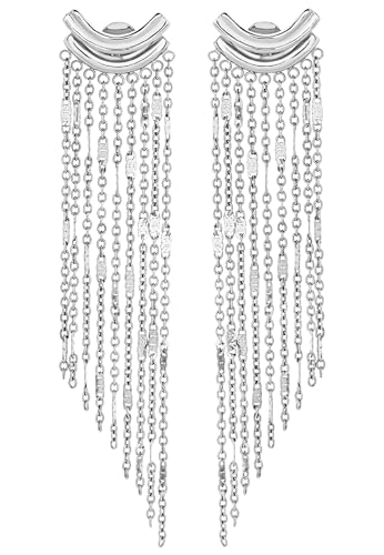 Breil TJ3411 Gioiello collezione B WIRED, ORECCHINI da DONNA in ACCIAIO colore SILVER misura 17