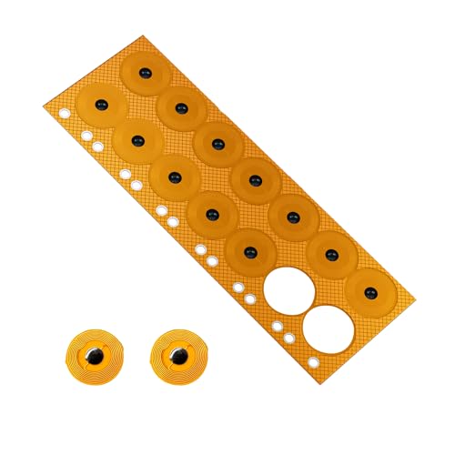 10 Stück NFC Tag Sticker NTAG215 FPC Aufkleber Tags NFC-Nagelsticker Flexible NFC Elektronische Tag 10mm Rund 504 Byte Speicher Wiederbeschreibbar RFID Tag mit iPhone Kurzbefehle & Android Apps