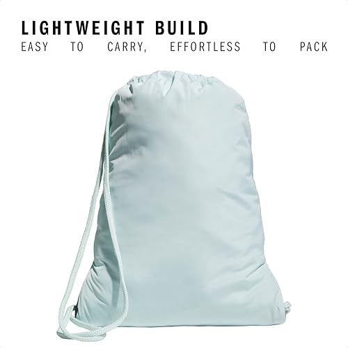 Image of adidas Alliance Sackpack - Drawstring Backpack Small Bag for Men and Women, 3 /Halo Mint Green /White, One Size, Alliance Sackpack - Drawstring Backpack Small Bag for Men and Women