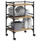 【Dimensions efficaces】Avec des dimensions de 50 x 35 x 75,5 cm, ce chariot de cuisine est conçu pour s'intégrer facilement dans différents espaces. Parfait pour les cuisines ou salles à manger qui manquent de rangement, il optimise ta place sans sacrifier l'accès ou l'efficacité. Super utile dans les appartements urbains ou les maisons avec peu d'espace, il offre une solution pratique au quotidien.