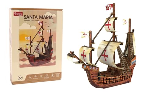 EXPLORA - Barco Santa Maria - Puzzles 3D - 540031-93 Piezas - Nivel 4 - Sin Pegamento Ni Tijeras - Educativo - Juego de Construcción - Regalo para Niños - Maqueta - A Partir de 6 años
