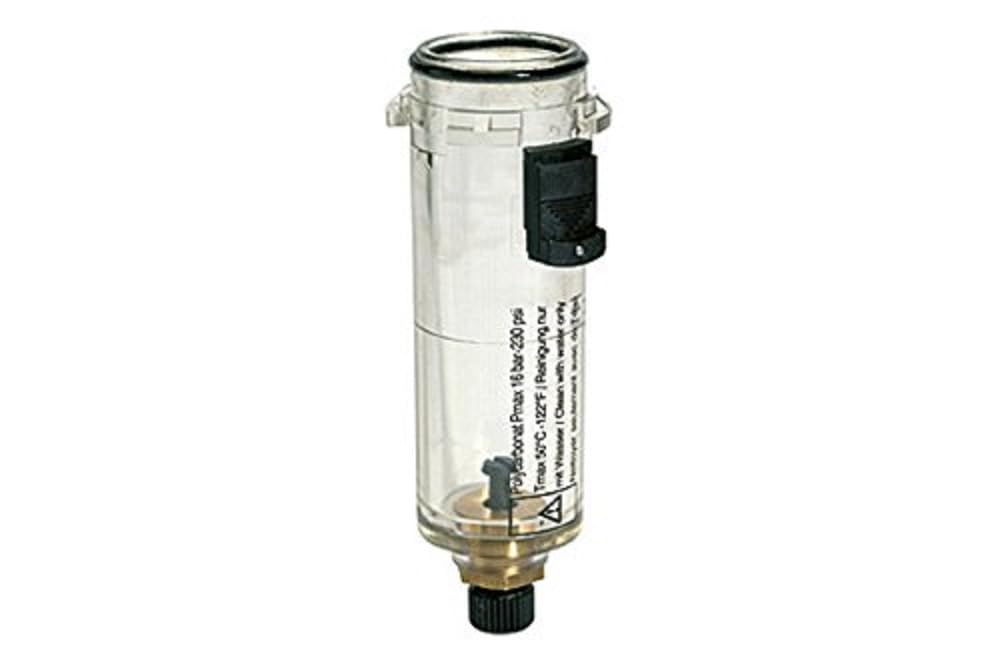 RIEGLER 100663-VZ 502 Polycarbonatbehälter m. Handablassventil, BG 2, G 1/2, G 3/4, G 1, 1Stk