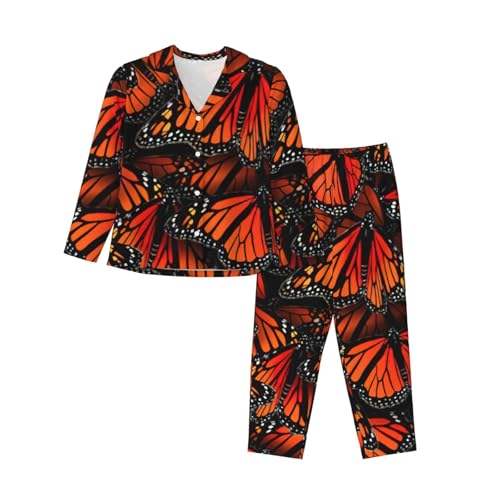 Ensemble de pyjama femme élégant : vêtement de nuit Monarch Butterflies
