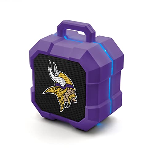 Image of SOAR NFL Shockbox LED Wireless Bluetooth Speaker - Water Resistant IPX4, 5.0 Bluetooth with Over 5 Hours of Play Time - Small Portable Speaker - Officially Licensed NFL, Perfect Home & Outdoor Speaker