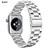 Supoix 46mm/45mm/44mm/42mm/49mm Large Bands Compatible with Apple Watch Series 10 46mm/ 9 8 7 45mm/Ultra/ 6 5 4 SE 44mm/3 2 1 42mm, Stainless Steel Metal Link Replacement Wristbands Strap for Men-Silver
