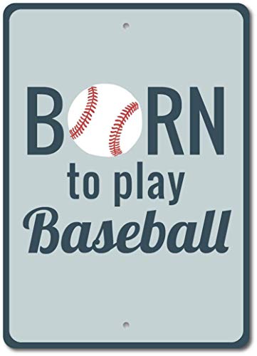 TNND - Letrero de béisbol, diseño de béisbol, diseño de jugador de béisbol, 8 x 30 cm