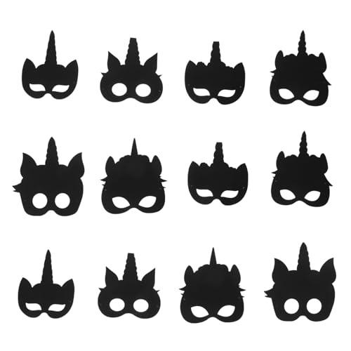 CIYODO 1Set Unicorn Scratch Masks for Festivals and Parties Scratch Off Party Masks Multi Function Halloween Crafts Delicate and Fun Face Masks for Adults
