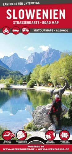 MoTourMaps Slowenien (Julische Alpen • Karawanken) Auto- und Motorradkarte 1:250.000: reißfest • wasserfest • beschreibbar (MOTOURMAPS: Laminierte Auto- und...