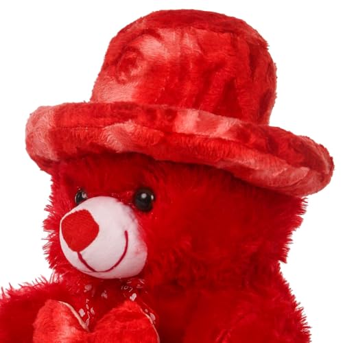 Image of Plush Stuffed Animal Toy | Ultra Soft and Cuddly Teddy for Kids and Adults | Cute Hugging Doll for Gifting, and Bedroom Decor (Red Teddy Bear)