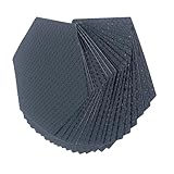 Hexagon Clear Surf Tractionグリップトラクションパッドサーフボード用セミクリアデッキパッド (black-A)