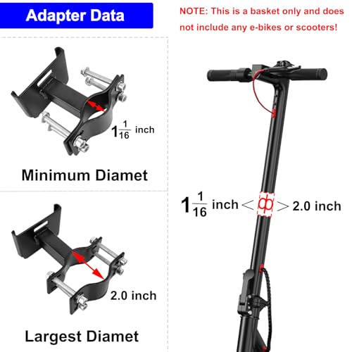 Upgrade Knee Scooter Baskets Accessory, Quick Release Removable Cloth Electric Scooter Basket, Scooter Basket for Knee Scooter Front, Fits Most Knee Scooter Walker Models and Scooter - Image 6
