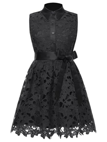 Vestido de novia para floreadora rojo con encaje floral hueco y cuello alto