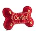 Dog Diggin Designs Cartiarf Plush Dog Toy Bone | Luxury-Inspired Parody Designer Bone with Squeaker, Soft Plush Chew & Play Dog Toy – Prêt-à-Porter Play!