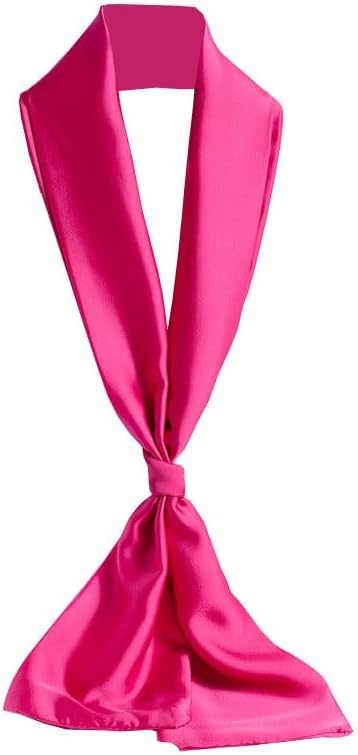 Long Satin Scarf Solid Color Neckties Neck Scarf Belt for Women