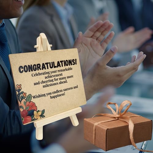 Wooden Congrats Plaque with Easel – Congrats Gift by tinydabba - 4