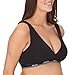 Hanes Women's Maternity Bra, Lounge Nursing Bralette, Moisture-Wicking, Odor Protection, Black