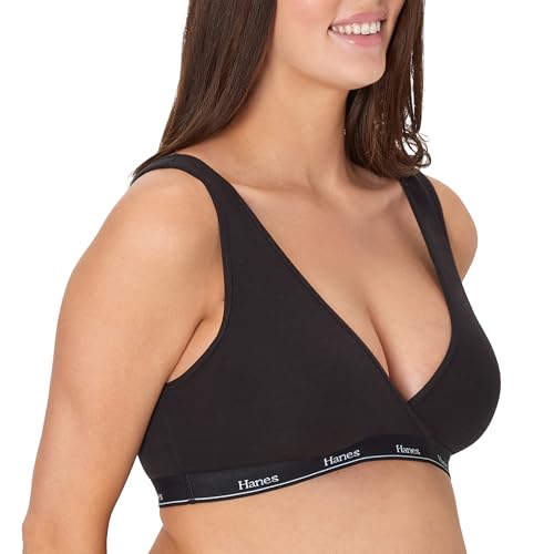 Hanes Women's Maternity Bra, Lounge Nursing Bralette, Moisture-Wicking, Odor Protection3