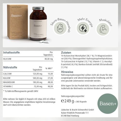 Liebscher & Bracht Premium Nahrungsergänzungsmittel 3er-Kombi: 1x Vital+ / 1x Arthro Forte+ / 1x Basen+ für 2 Monate, vegan, lactose- & glutenfrei, laborgeprüft