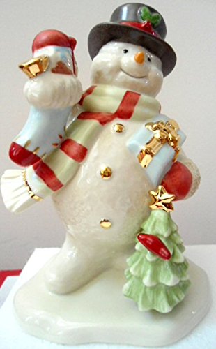 Lenox 2017 Annual Snowman Figurine Carrying Presents In Stockings And A Christmas Tree #TOP23