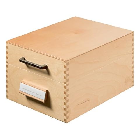 HAN 506 Wooden Card Filing Box A6 Landscape Cover