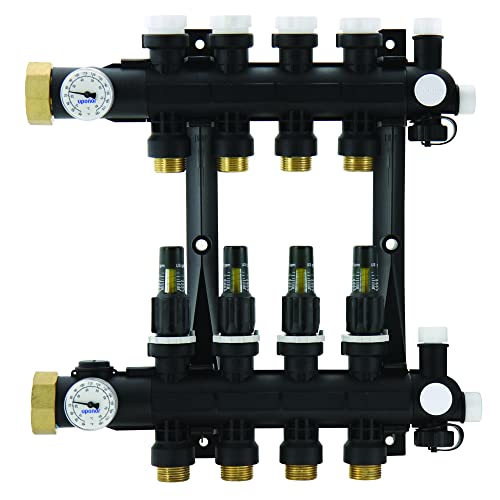 Uponor EP Heating Manifold Assembly with Flow Meter, 5-Loop (A2670501)