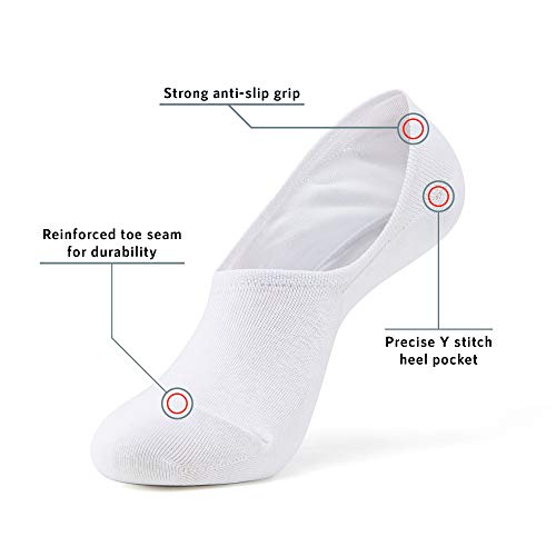 MONFOOT Men's/Women's 10 Pairs Invisible No Show Non slip Socks, Multipack2