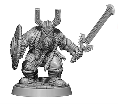 Figura Enano Guerrero Kit de Resina 56mm ZHANGJING miniatura 1