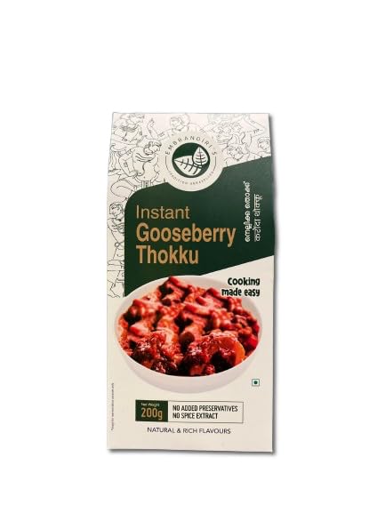 Embrandiri’s Gooseberry Thokku – 200g | Authentic Kerala Nellikai Thokku, Spicy & Tangy Amla Pickle, Rich in Vitamin C, 100% Natural