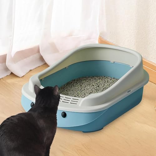 Kit para arenero para gatos con laterales altos azul miniatura 6