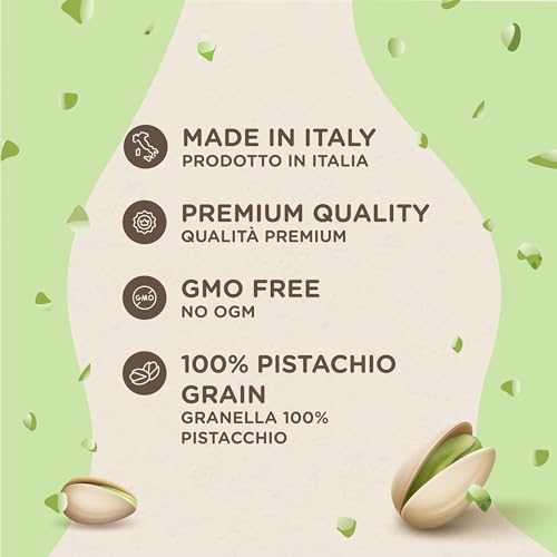 Image of EATALIAN by AMZ BETTER Spreadable Crunchy Pistachio Cream 7 oz /200 gr, Pistachio Cream with Grains, Protein Paste, Sweet Taste, Ideal for Filling Cakes, Excellent for Dubai Chocolate, Made in Italy