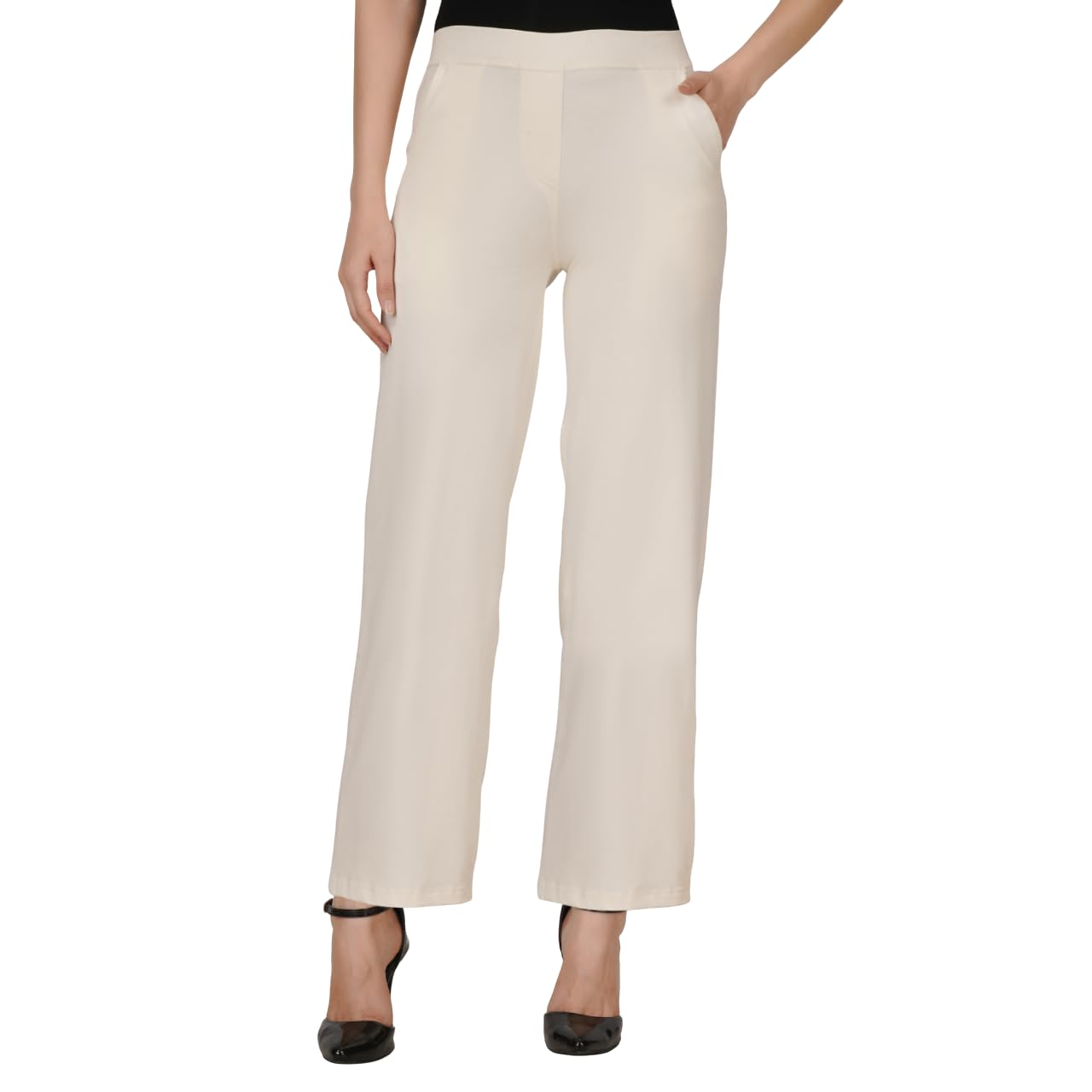 on & on ON&ON Pant for Women with Elasticated Waistband, Trouser for Women, Cotton Spandex Relax Fit Stretchable Bottom Wear for Office,College & Casual wear-picture-52