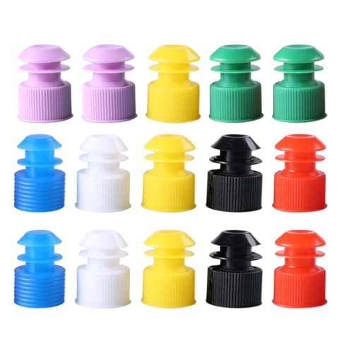 Ciieeo 100pcs Bouchons de Tube à Essai en Plastique Bouchon D'étanchéité, Élasticité, Couleur Aléatoire, pour Tubes à Essai et Bouteilles en Médecine et Industrie