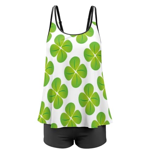 Maillot de bain tankini ensembles bikini short robe de plage trèfle