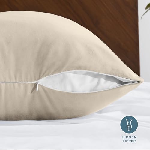 Image of Bare Home Microfiber Body Pillow Cover - Ultra Soft - Cooling Pillowcase - Double Brushed - Pillowcase with Zipper Closure - Easy Care (21''x54'' Body Pillow Cover, Sand)