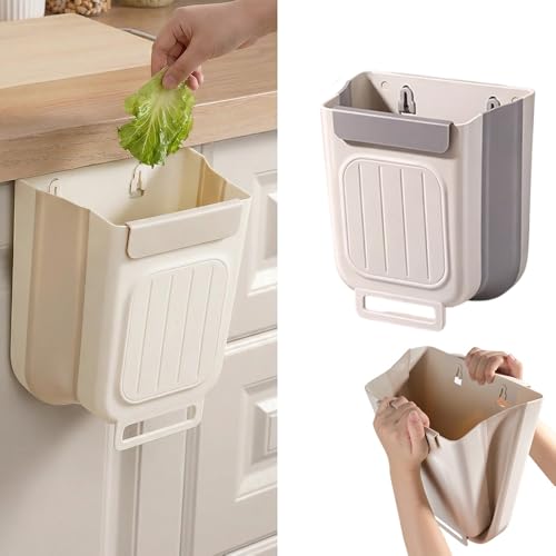 Caneca de basura plegable para colgar, 6 L, rectangular
