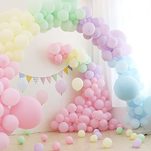 Image of 10 Inch Pastel Yellow Balloons, 100 Pcs Latex Helium Macaron Balloons for Kid's Birthday Party Baby Shower Wedding Graduation Graduation Party Decorations