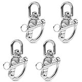 YUEARN Heavy-Duty 316 Stainless Steel Quick-Release Snap Shackle (4-Pack), 3.5