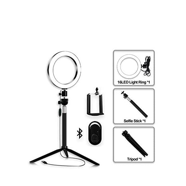 Honganrunli 6 Zoll Dimmbare LED Ringlicht, Mit 3 Lichtmodi Und 10 Helligkeitsstufen Selfie-Ringlicht, Dimmbare… – Bild 8